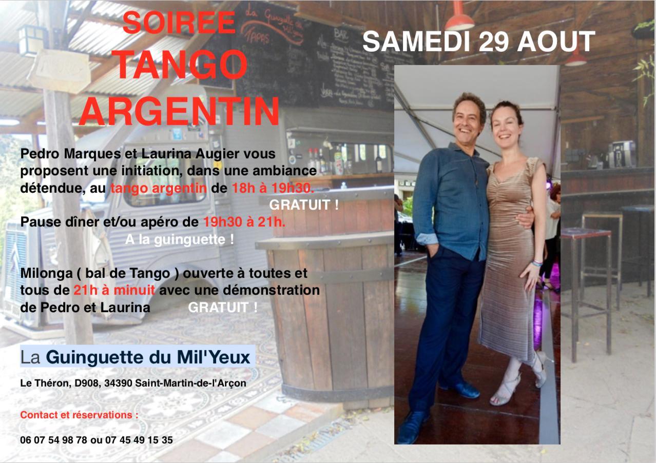 Soirée tango argentin : initiation + milonga, St Martin de l&rsquo;Arçon
