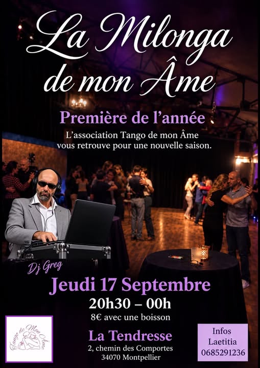 Milonga Tango de mon âme, Montpellier