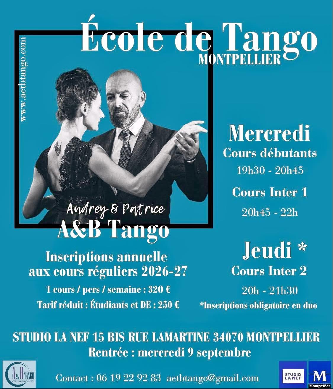 Cours avec A&B Tango, Montpellier